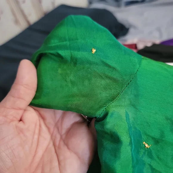 Elegant Green Embellished Dress, Size, Call Out In The Picture Under The Pits. - Picture 11 of 14